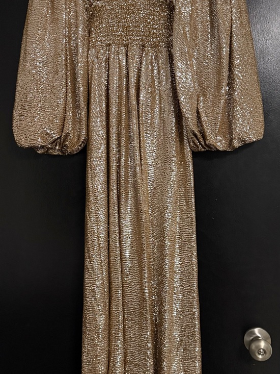 Show Me Your MuMu Dresses & Skirts - Show Me Your MuMu Gold Sequin Long Sleeve Maxi Dress